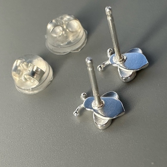 14k Gold Vermeil Enamel Bee Studs - Picture 8 of 11